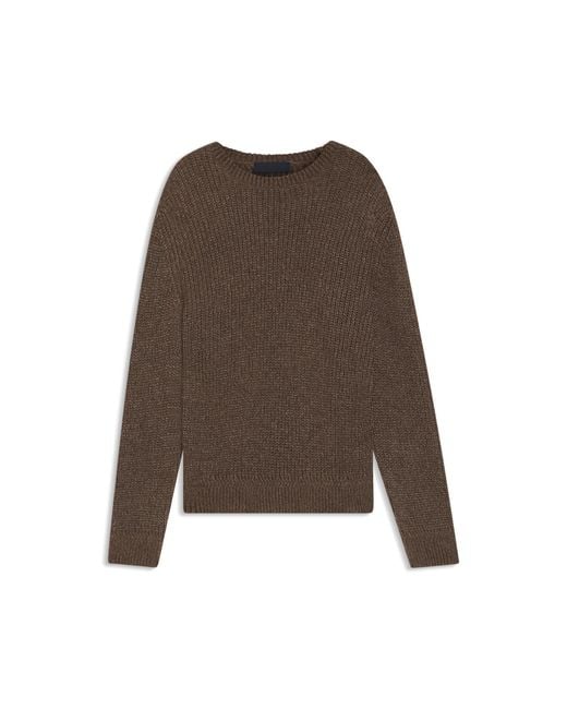 Boss Brown Beckham X Knitted Sweater With Mouliné Rib for men