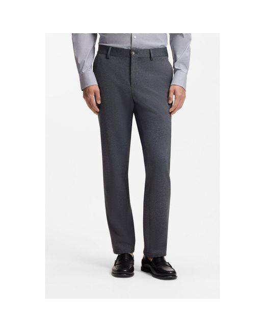 Boss Gray Slim-Fit Trousers for men