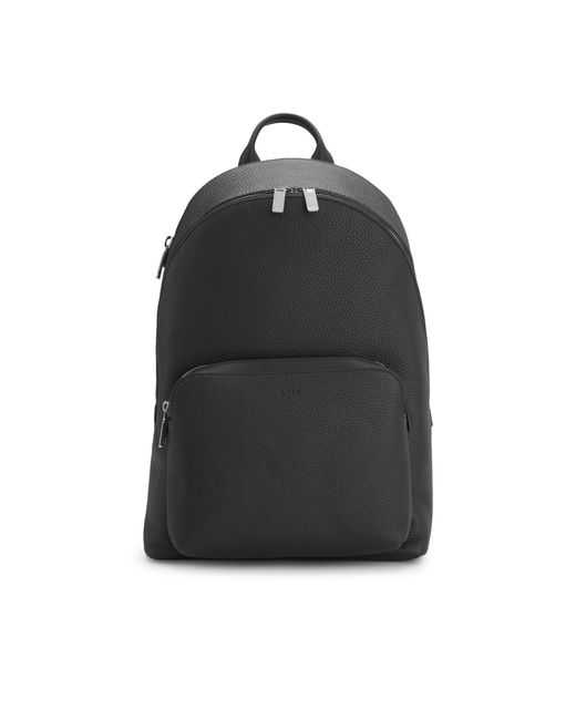 Boss Black Italian-Leather Backpack for men