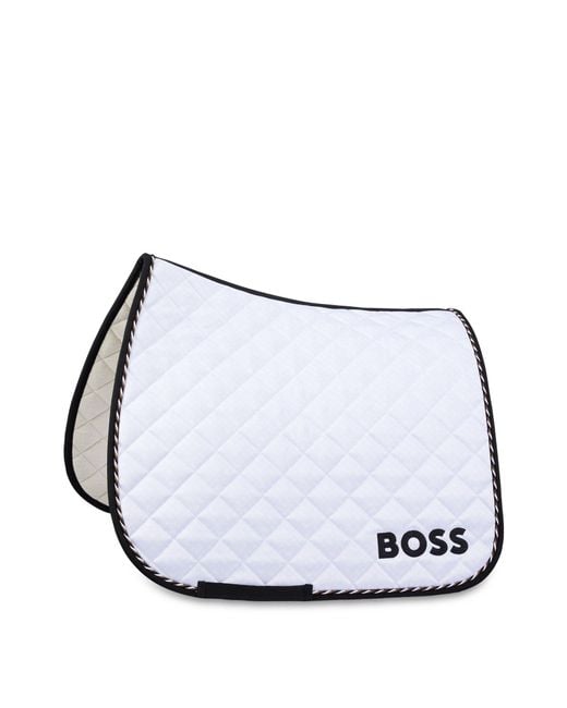 Boss White Equestrian Dressage Fast-drying Saddle Pad With Monogram