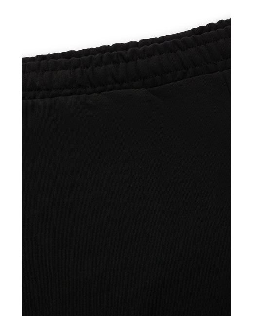 HUGO Black Cotton-terry Shorts With New-season Logo Story