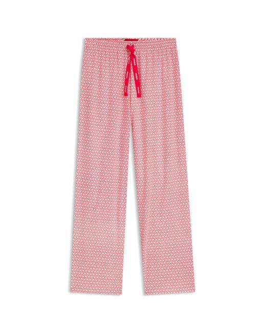 HUGO Pink Printed Pyjama Bottoms