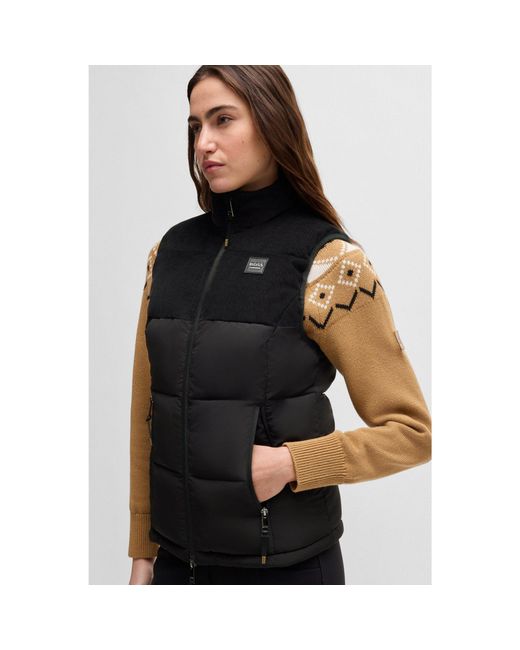 Boss Black Equestrian Waterproof Gilet With Corduroy Trim