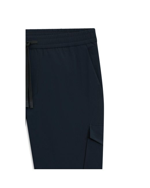 Boss Blue Tapered-Fit Trousers for men