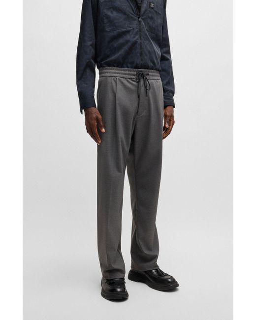 Pantalon ample en matière très souple à carreaux HUGO pour homme en coloris Gray