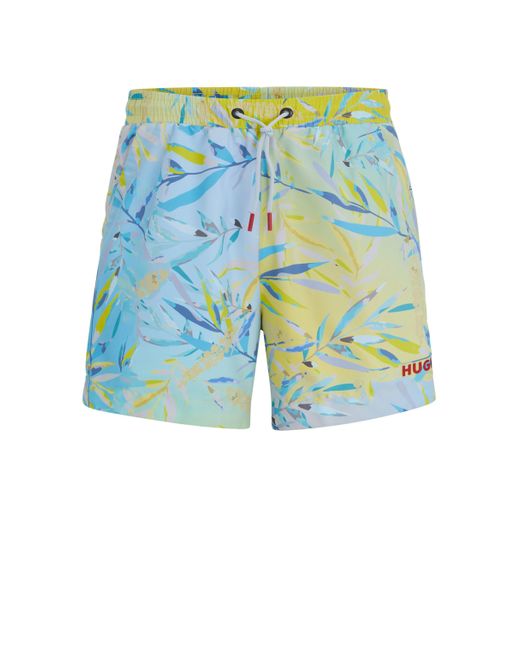 BOSS by HUGO BOSS Fully Lined Swim Shorts With Seasonal Print in Blue ...