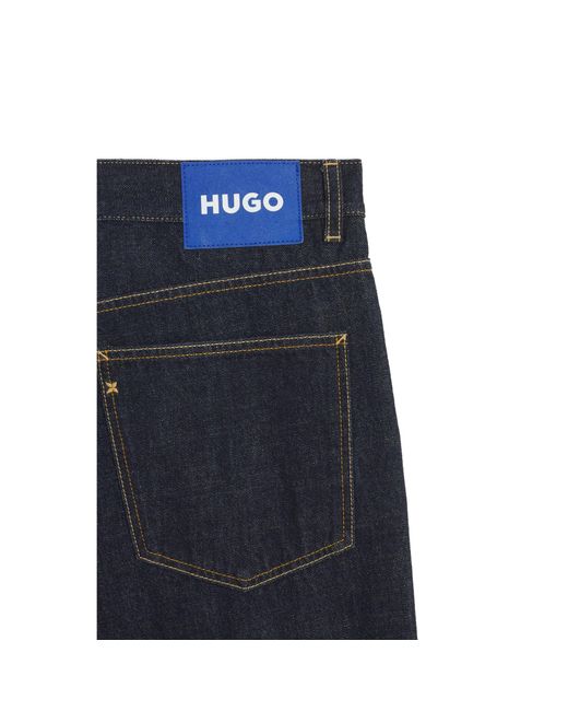 HUGO Blue Baggy-Fit Jeans for men