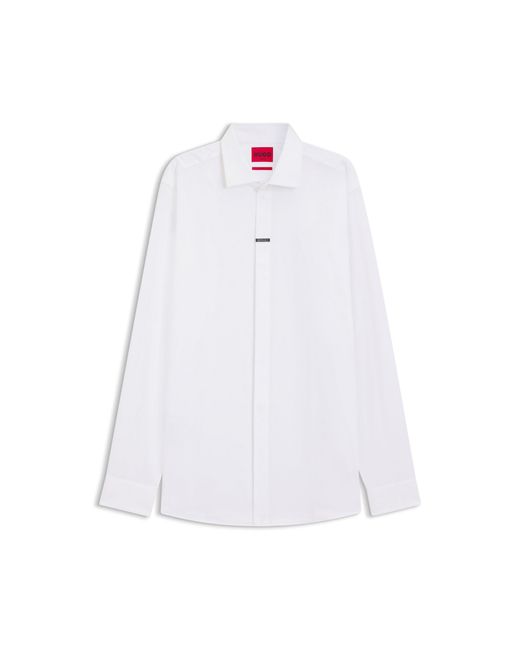 HUGO White Modern-Fit Shirt for men