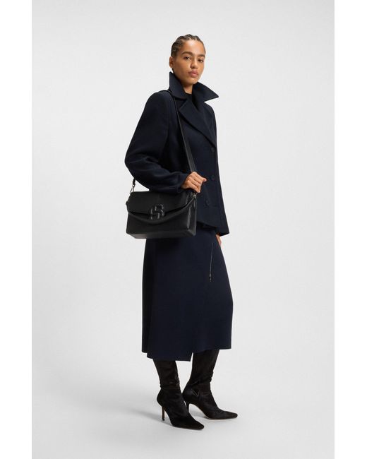 Boss Blue Regular-Fit Caban Aus Woll-Mix