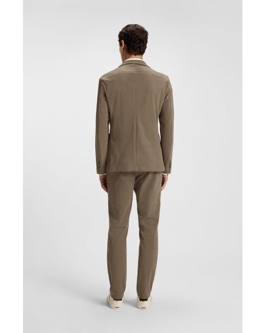 Boss Slim-Fit Colbert Van Hoogwaardig Stretchcorduroy in het Brown voor heren
