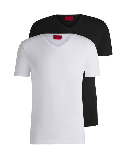 Lot De Deux T-Shirts Slim Fit En Coton Stretch HUGO pour homme en coloris Black