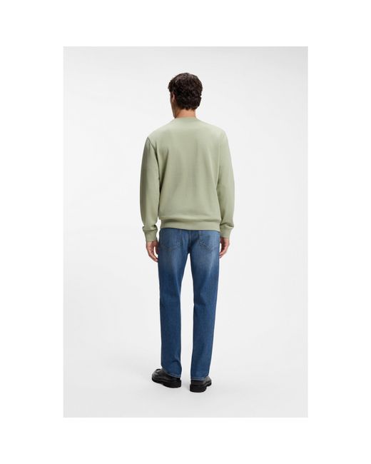 Boss Green Cotton-Terry Sweatshirt With Logo Patch for men