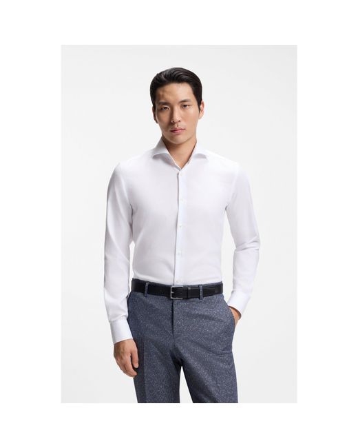 Boss White One Slim-Fit Shirt for men