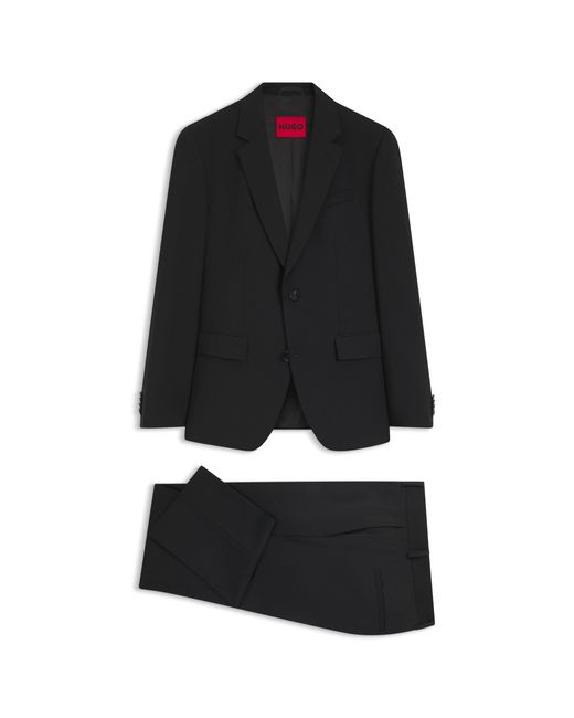 HUGO Black Two-Piece Slim-Fit Suit for men
