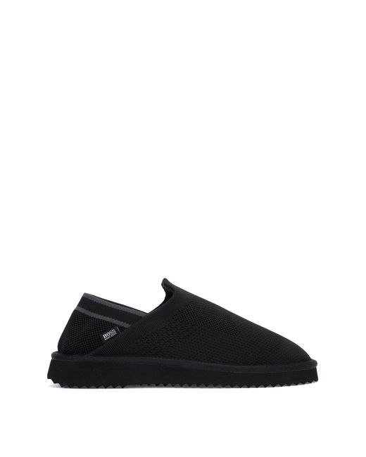 BOSS by Hugo Boss Black Slippers In Repreve With Collapsible Heel Counter for men