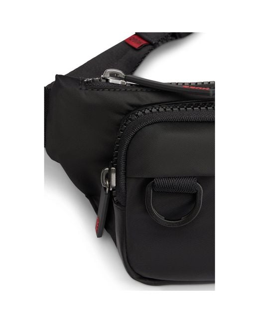 HUGO Black Belt Bag With Logo Label for men