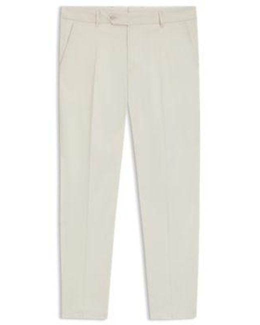 Pantalon Tapered En Tissu Stretch Lavable En Machine Boss pour homme en coloris White