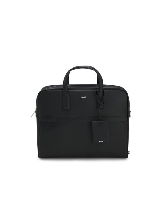 Boss Black Versatile Document Case With Detachable Strap for men