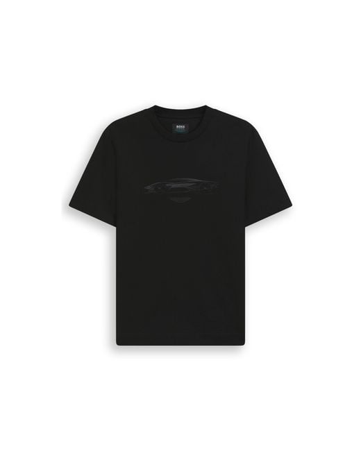 Boss Black X Aston Martin Cotton T-Shirt With Car Graphic for men