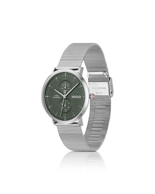 HUGO Gray Style-Tone Watch With Dial for men