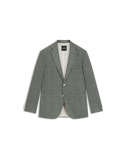 Boss Gray Regular-Fit Blazer for men
