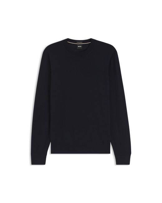 Boss Blue Merino-Wool Sweater for men