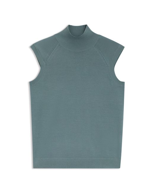 Boss Green Sleeveless Mock-Neck Sweater