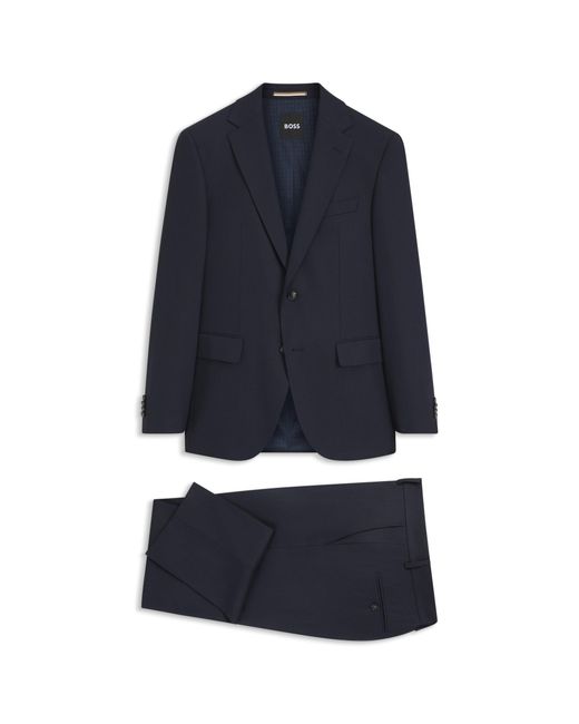 Boss Blue Two-Piece Regular-Fit Suit for men