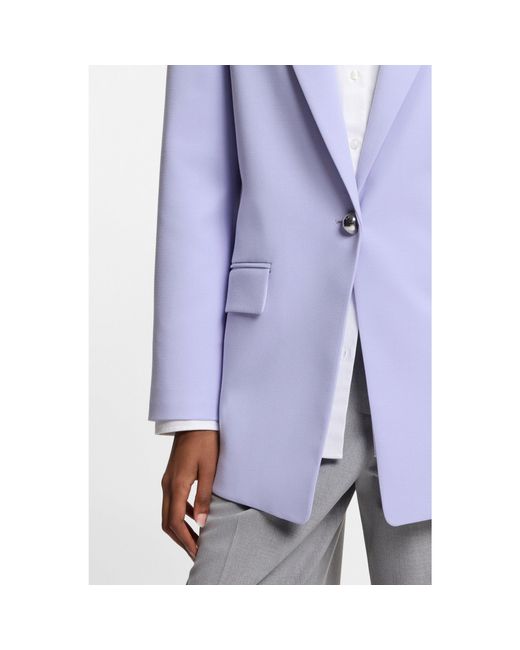 HUGO Purple Relaxed-Fit Blazer