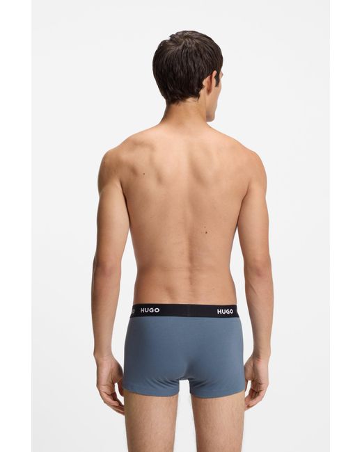 HUGO Dreierpack Boxershorts Aus Stretch-Baumwolle in Multicolor für Herren