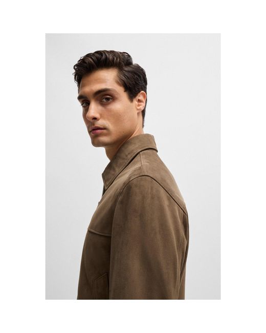 Boss Brown Regular-Fit Jacket for men