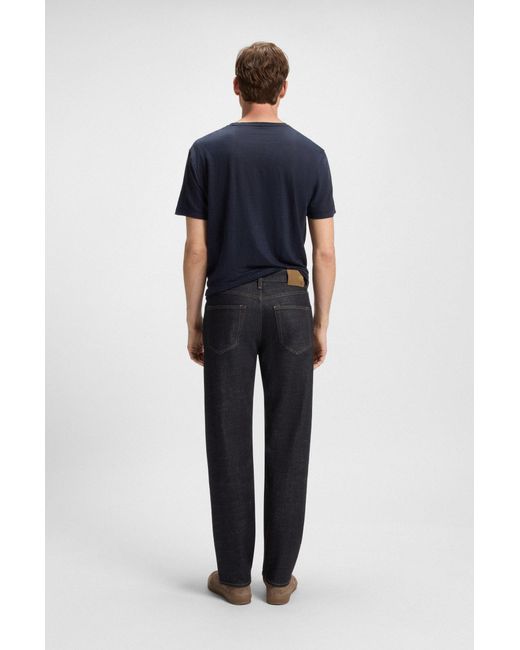 Boss Beckham X Regular-Fit Jeans Aus Dunkelblauem Stretch-Denim in Blue für Herren