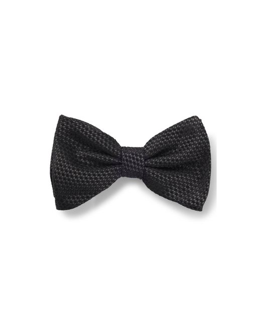 HUGO Black Silk Tie With Jacquard-Woven Pattern for men
