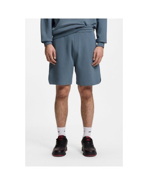 HUGO Blue X Rb Cotton-Terry Shorts With Bull Motif for men