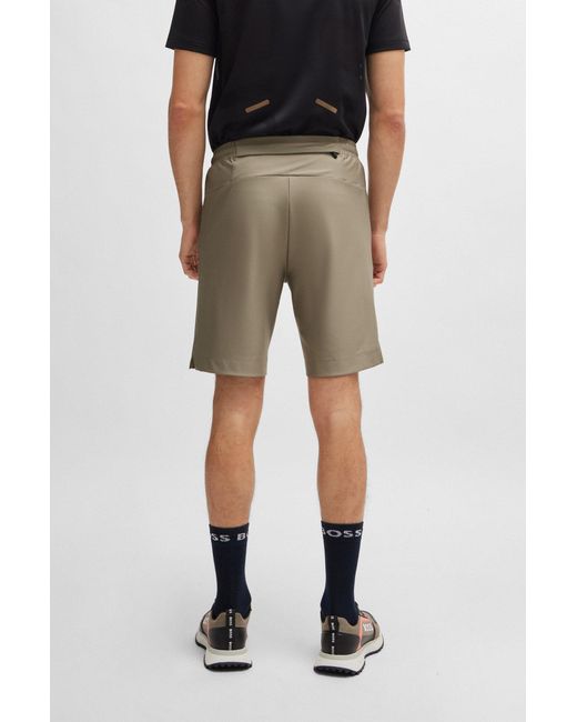 Boss Black Quick-dry Shorts With Decorative Reflective Logo for men