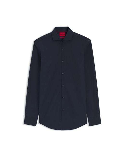 HUGO Blue Slim-Fit Shirt for men