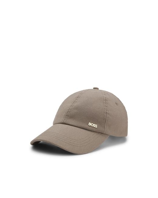 Boss Gray Ribbed Corduroy Cap With Adjustable Buckle