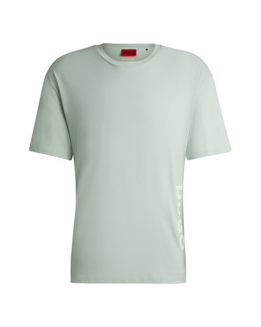 HUGO Green Cotton-jersey T-shirt With Spf 50+ Uv Protection for men