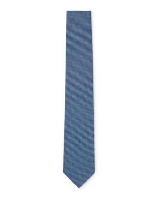 Cravate en jacquard de soie à micro motif intégral Boss pour homme en coloris Blue