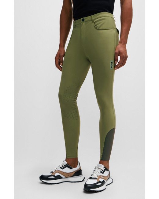 Boss Green Equestrian Breeches With Knee Grips for men