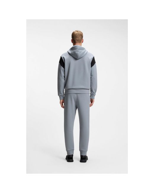Boss Blue Regular-Fit Zip-Up Sweatshirt for men