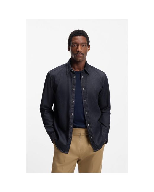 Boss Blue Regular-Fit Shirt for men