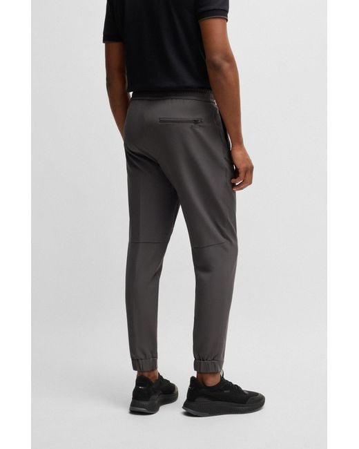 Boss Tapered-Fit Hose Aus Wasserabweisendem Stretch-Gewebe in Gray für Herren