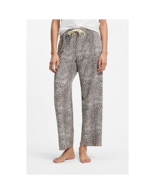 HUGO Gray Printed Pyjama Bottoms