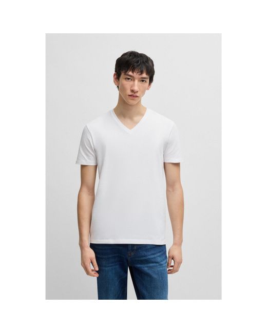 HUGO Gray Two-Pack Of V-Neck T-Shirts for men