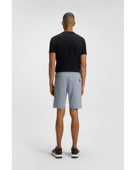 Boss Active Shorts Aus Stretch-Gewebe Mit Dekorativen Reflektierenden Details in Gray für Herren