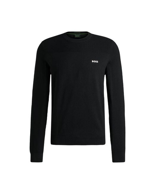 Boss Black Branded Crew-Neck Sweater for men