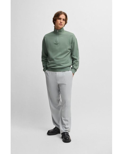 HUGO Sweatshirt Van Katoenen Sweatstof Met Logoprint in het Green voor heren