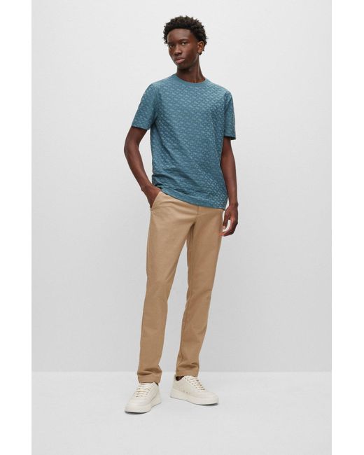 Boss blue cheap t shirt