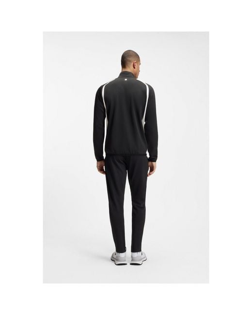 Boss Black Active Zip-Up Sweatshirt With Temperature-Regulating Performance for men